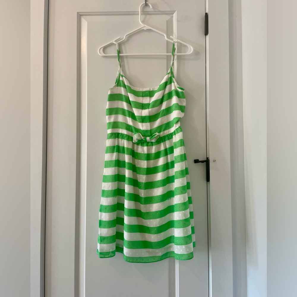 Lilly Pulitzer Green and White Striped Dress